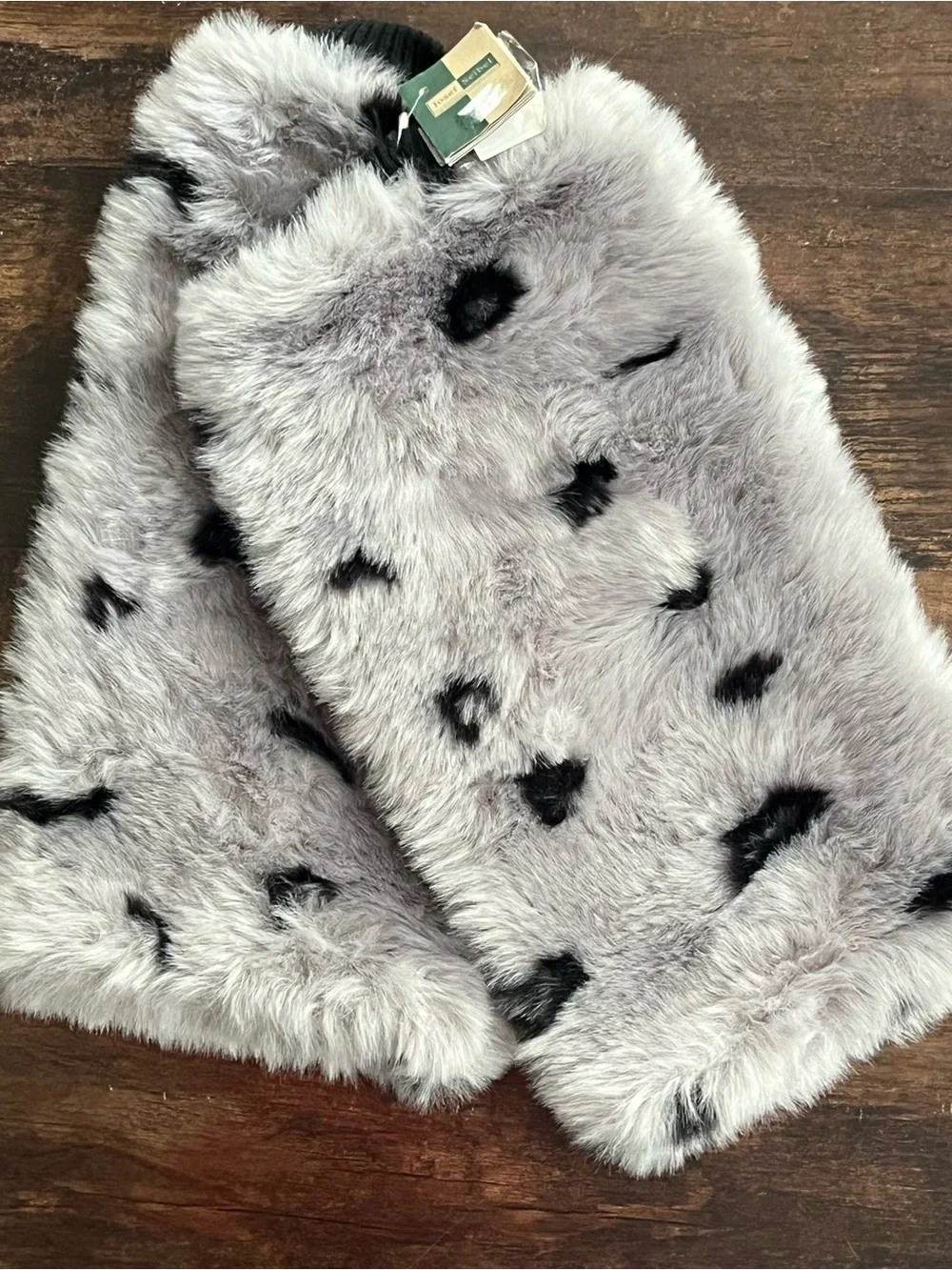 Josef Seibel Gray & Black Faux Fur Leg Warmers